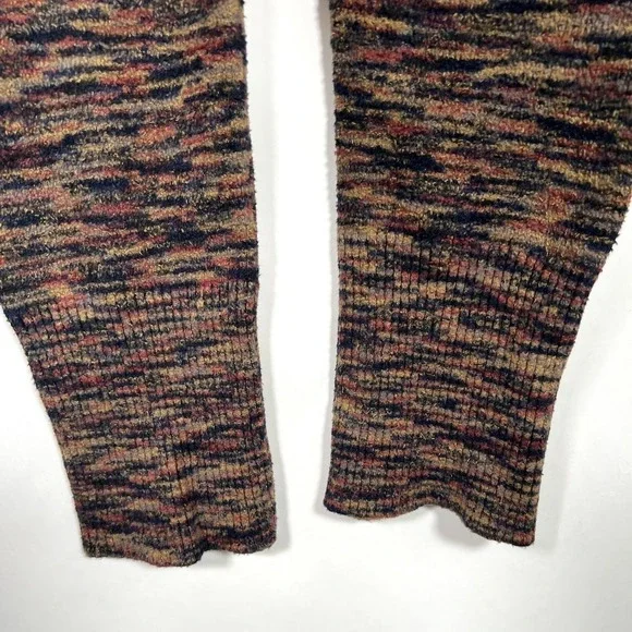 Free People Seamless Legging M Heathered Brown Textured Elastic Waist Pants - Picture 6 of 9